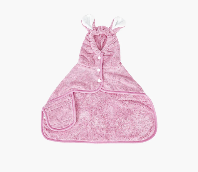 Rabbit Ear Microfiber Dog & Cat Hoodie Bathrobe