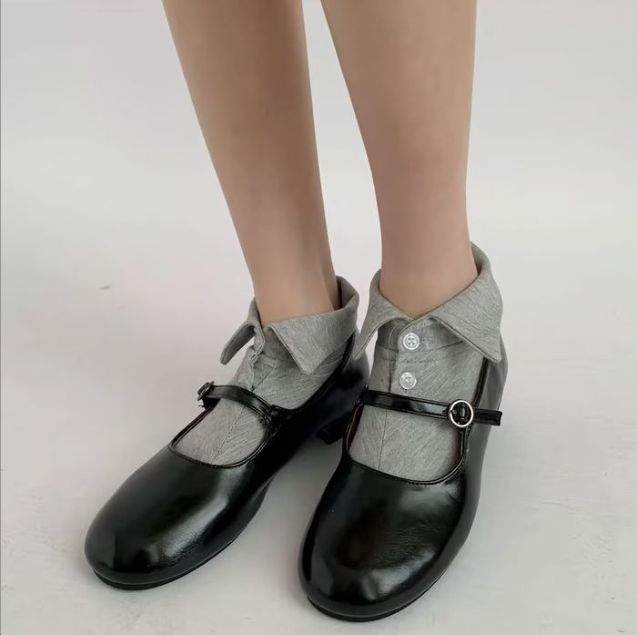 Shirt Collar Button Socks