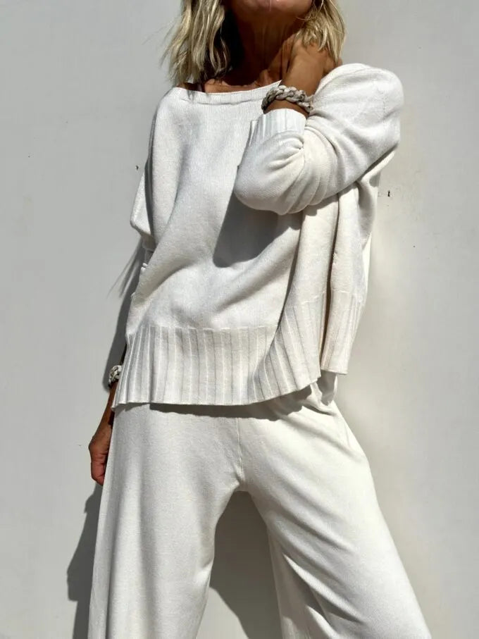 Soft Cashmere Casual Sweater Suit