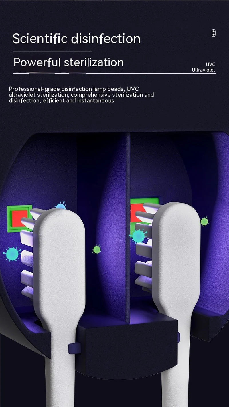Portable UV Toothbrush Sterilizer and Holder