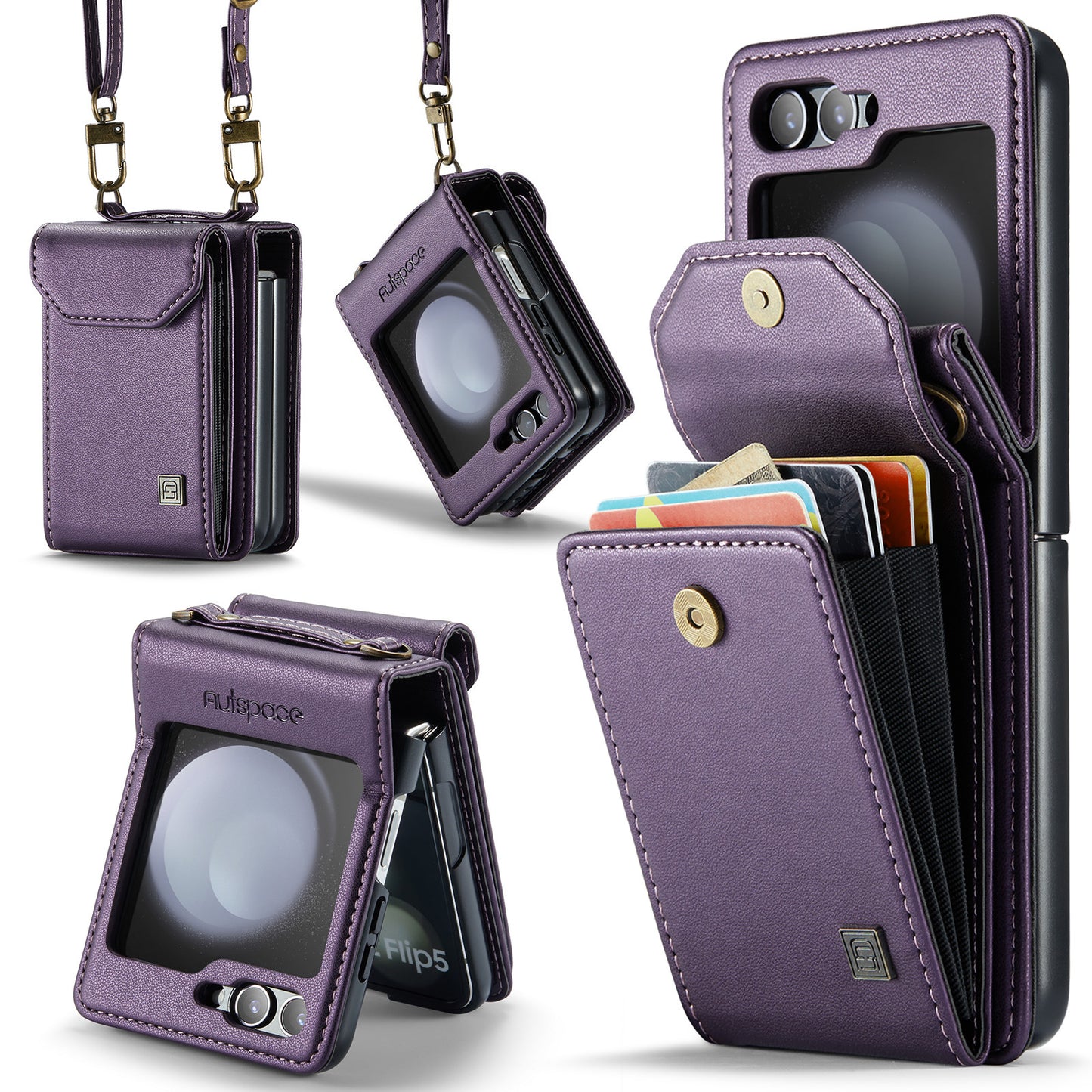 Suitable for Samsung Z Flip/5/6 Folding Phone Case with Lanyard