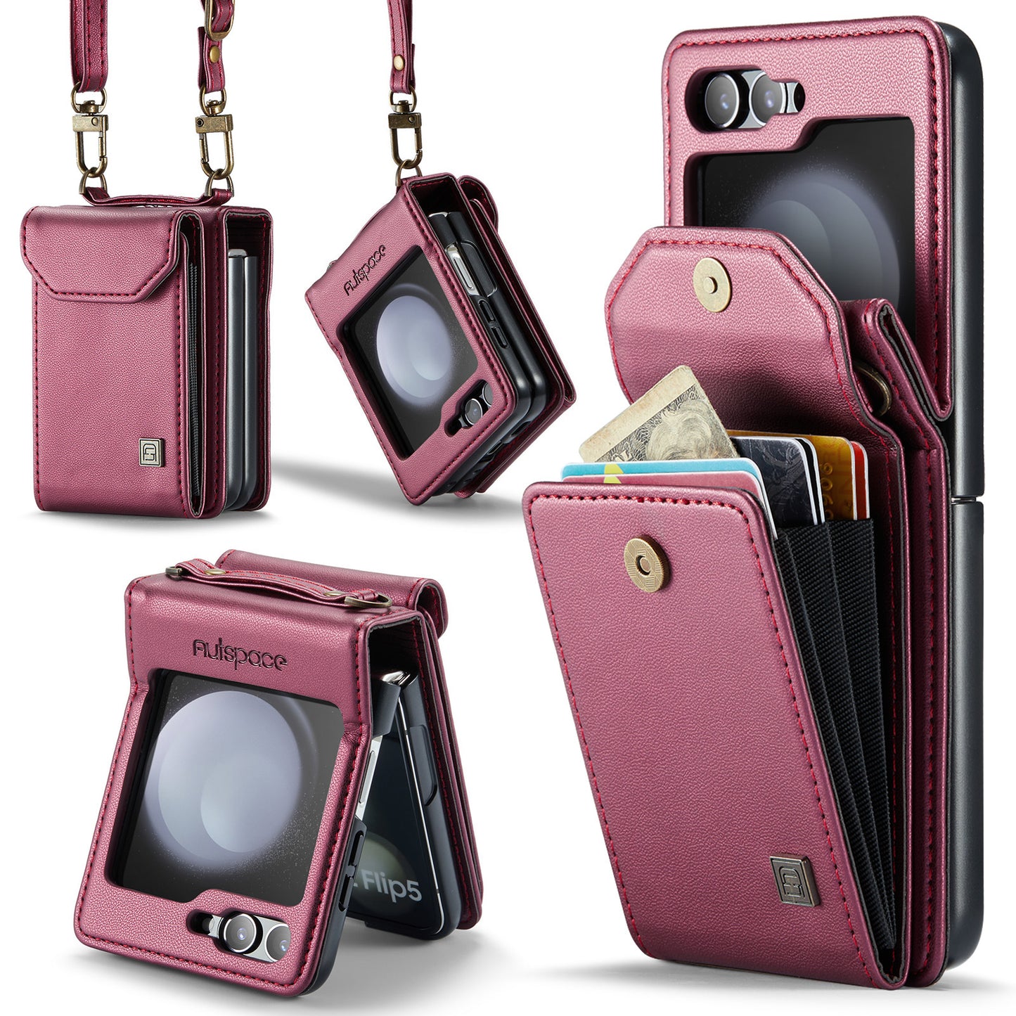 Suitable for Samsung Z Flip/5/6 Folding Phone Case with Lanyard