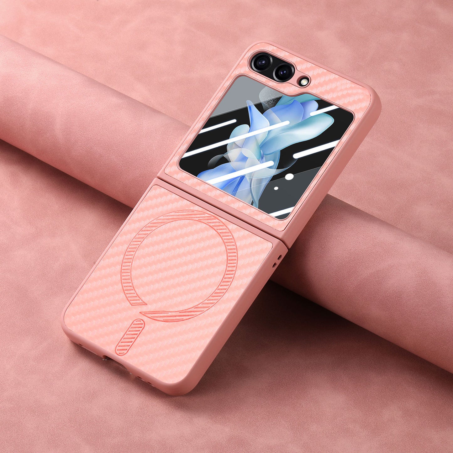 Suitable for Samsung Galaxy Z Flip series Carbon Fiber Magnetic Phone Case