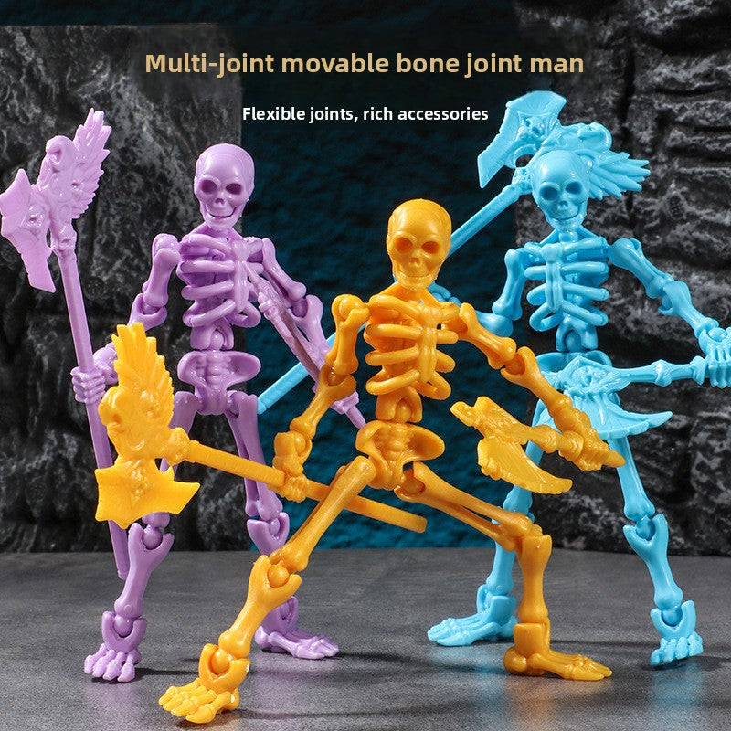 Skeleton puppet joint movable three-dimensional skeleton model ornaments puzzle assembly building block man trick toy