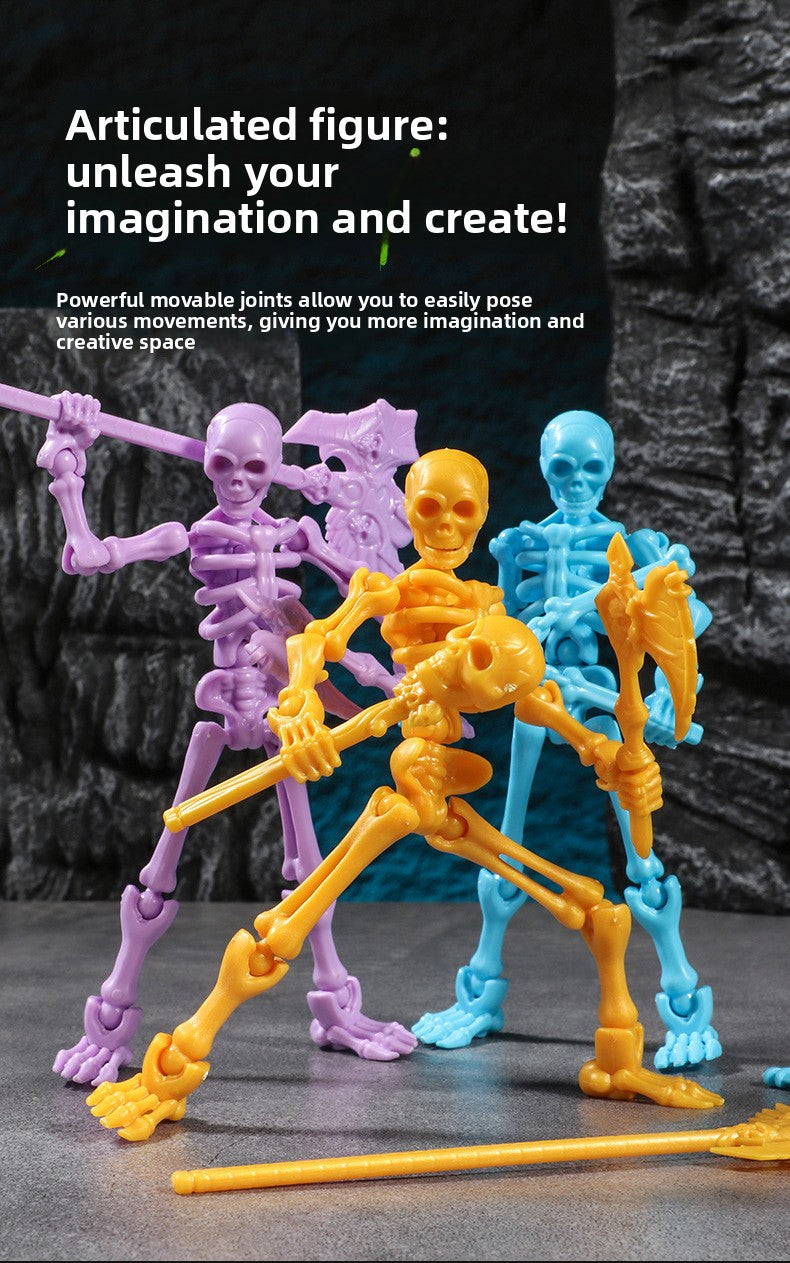 Skeleton puppet joint movable three-dimensional skeleton model ornaments puzzle assembly building block man trick toy