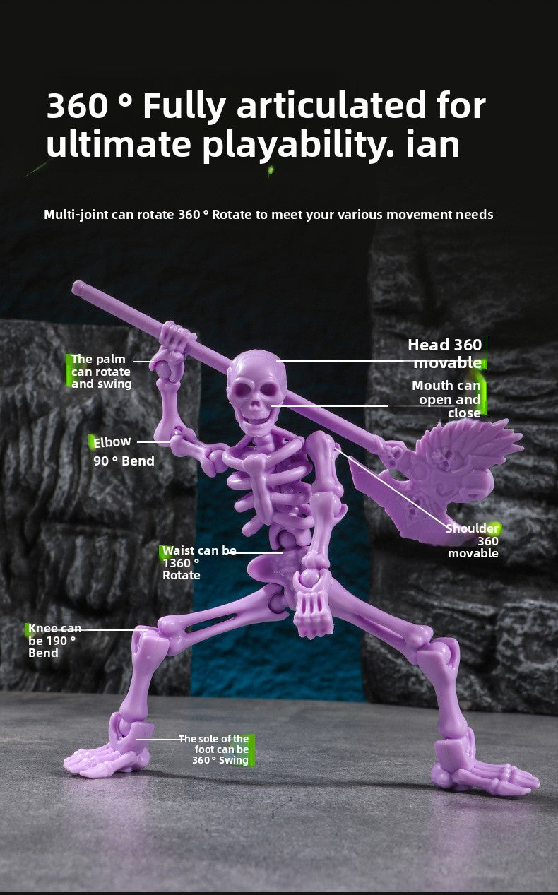 Skeleton puppet joint movable three-dimensional skeleton model ornaments puzzle assembly building block man trick toy
