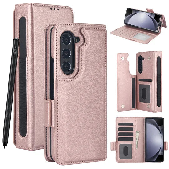 Suitable for Samsung Z Fold3/4/5/6 Multifunctional Leather Case