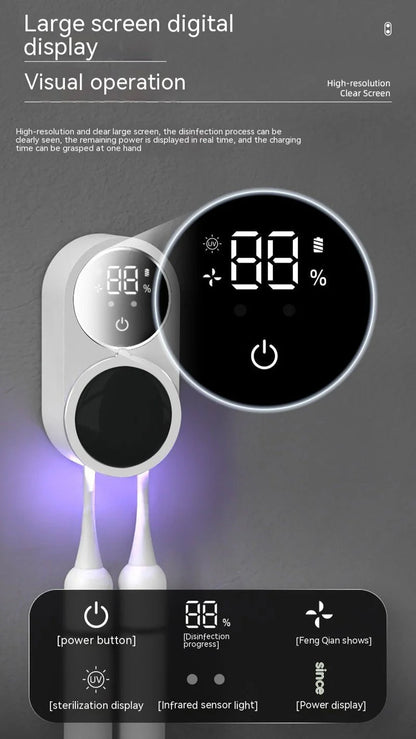 Portable UV Toothbrush Sterilizer and Holder