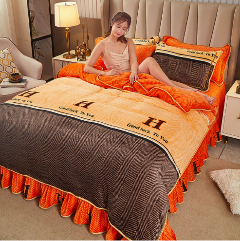 Winter warm and soft double-sided plush bed blanket, Magic thick duvet cover, Quilt, Blanket cover