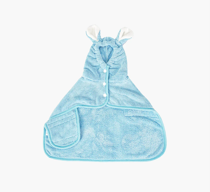 Rabbit Ear Microfiber Dog & Cat Hoodie Bathrobe