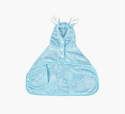 Rabbit Ear Microfiber Dog & Cat Hoodie Bathrobe
