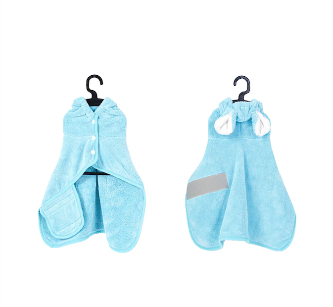 Rabbit Ear Microfiber Dog & Cat Hoodie Bathrobe