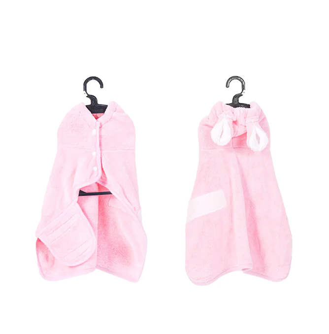 Rabbit Ear Microfiber Dog & Cat Hoodie Bathrobe