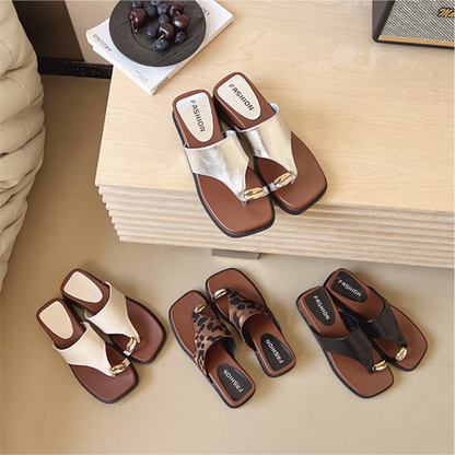 2025 Summer Women's Beach Shoes Silver Roman Sandals
