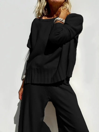 Soft Cashmere Casual Sweater Suit