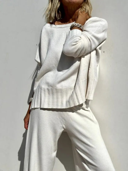 Soft Cashmere Casual Sweater Suit