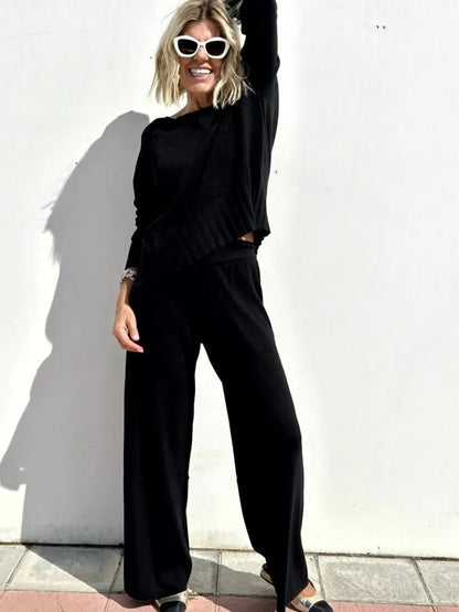Soft Cashmere Casual Sweater Suit