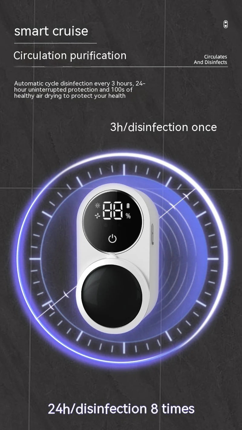 Portable UV Toothbrush Sterilizer and Holder
