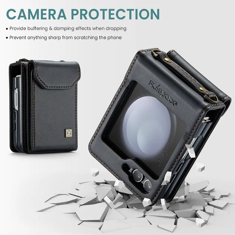 Suitable for Samsung Z Flip/5/6 Folding Phone Case with Lanyard