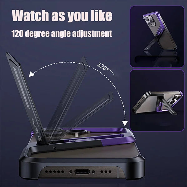 🔥Hot Selling🔥Suitable for iPhone Series Mobile Phone Case Metal Frameless With Bracket