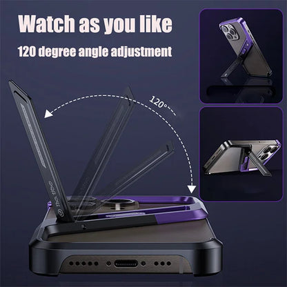 🔥Hot Selling🔥Suitable for iPhone Series Mobile Phone Case Metal Frameless With Bracket