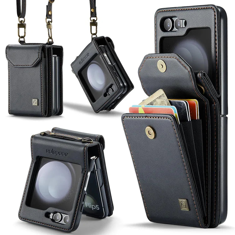 Suitable for Samsung Z Flip/5/6 Folding Phone Case with Lanyard
