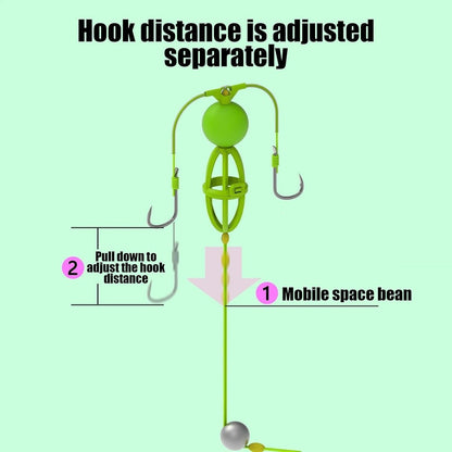Double Hook Bait Cage Reverse Bottom Double Hook