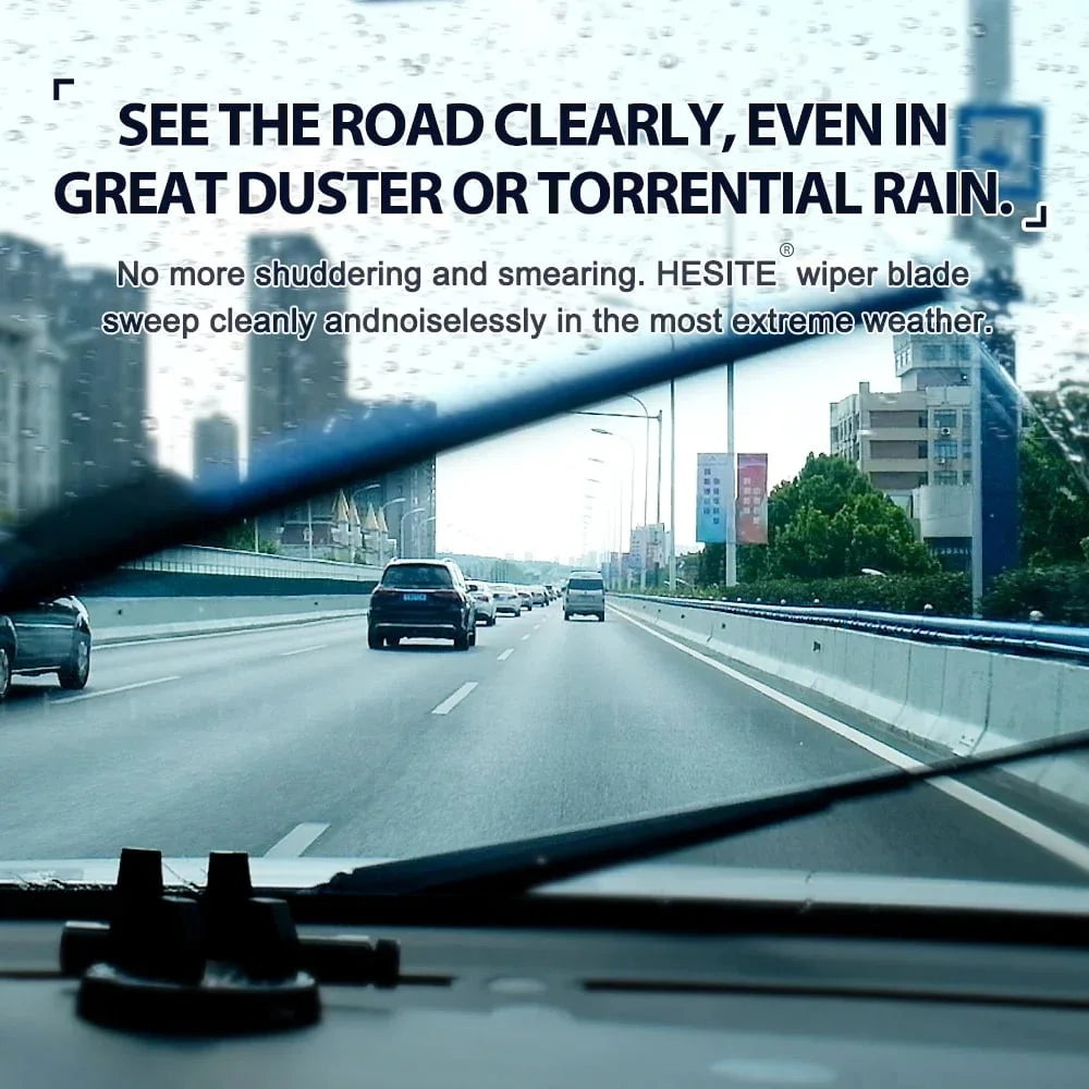 Colorful Boneless Silent Windshield Wipers - Stylish and Clear Vision