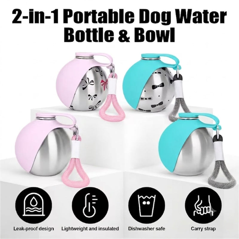 Snugva™ 2-in-1 Portable Dog Water Bottle