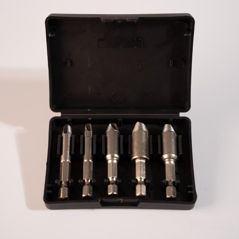 Heavy Duty Screw Remover Extractor Set Drill Driver Tool Screws Broken 5 Pcs