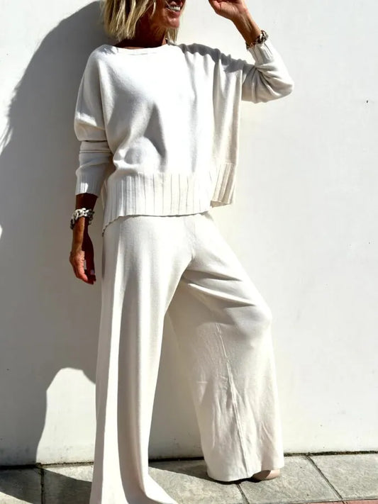 Soft Cashmere Casual Sweater Suit