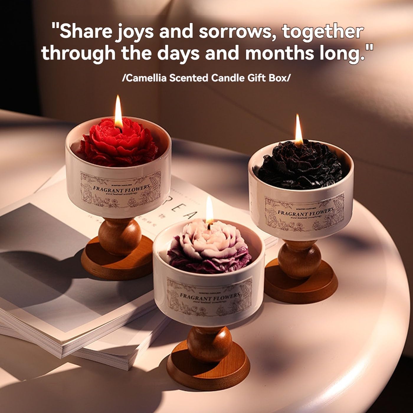 Camellia Scented Candle, Teacup Fragrance