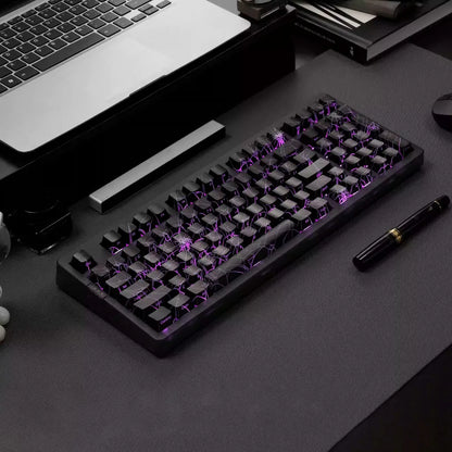 990 Spider Pattern Engraved Mechanical Game Keyboard