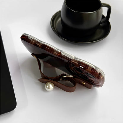🔥Hot Selling🔥Leather Case Compatible Suitable for iPhone 14/15 Case With Wrist Strap, Leopard Print