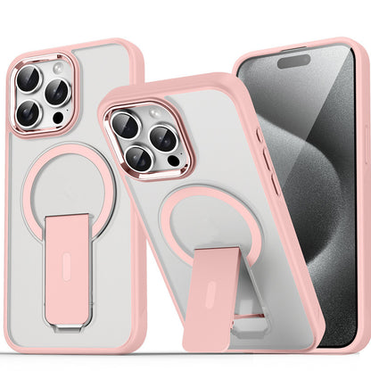 Suitable for iPhone 14/15/16 Series Magnetic Bracket Skin-feel Mobile Phone Case