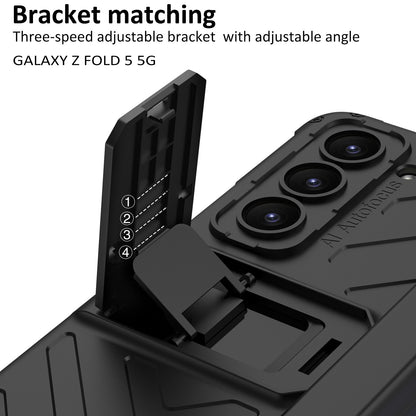 Suitable for Samsung Galaxy Z Fold 3/4/5/6 Phone Case with Magnetic Hinge Pencil Case