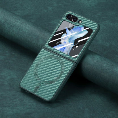 Suitable for Samsung Galaxy Z Flip series Carbon Fiber Magnetic Phone Case