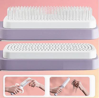 Self-Cleaning Anti-Static Massage Comb