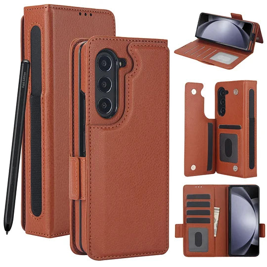 Suitable for Samsung Z Fold3/4/5/6 Multifunctional Leather Case