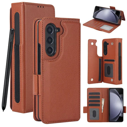 Suitable for Samsung Z Fold3/4/5/6 Multifunctional Leather Case
