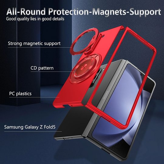 360-Degree Rotating Stand Suitable for Magnetic Wireless Charging，Suitable for Samsung ZFOLD6 Folding Phone Case