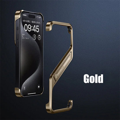 🔥Hot Selling🔥Suitable for iPhone Series Mobile Phone Case Metal Frameless With Bracket