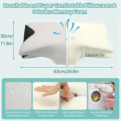 Ergonomic Memory Foam Neck Pillow