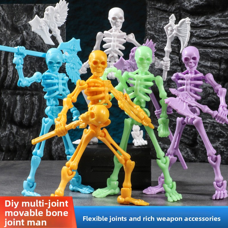 Skeleton puppet joint movable three-dimensional skeleton model ornaments puzzle assembly building block man trick toy