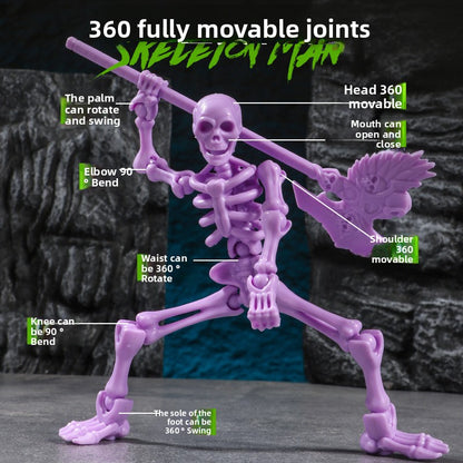 Skeleton puppet joint movable three-dimensional skeleton model ornaments puzzle assembly building block man trick toy
