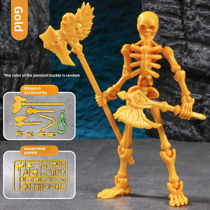 Skeleton puppet joint movable three-dimensional skeleton model ornaments puzzle assembly building block man trick toy
