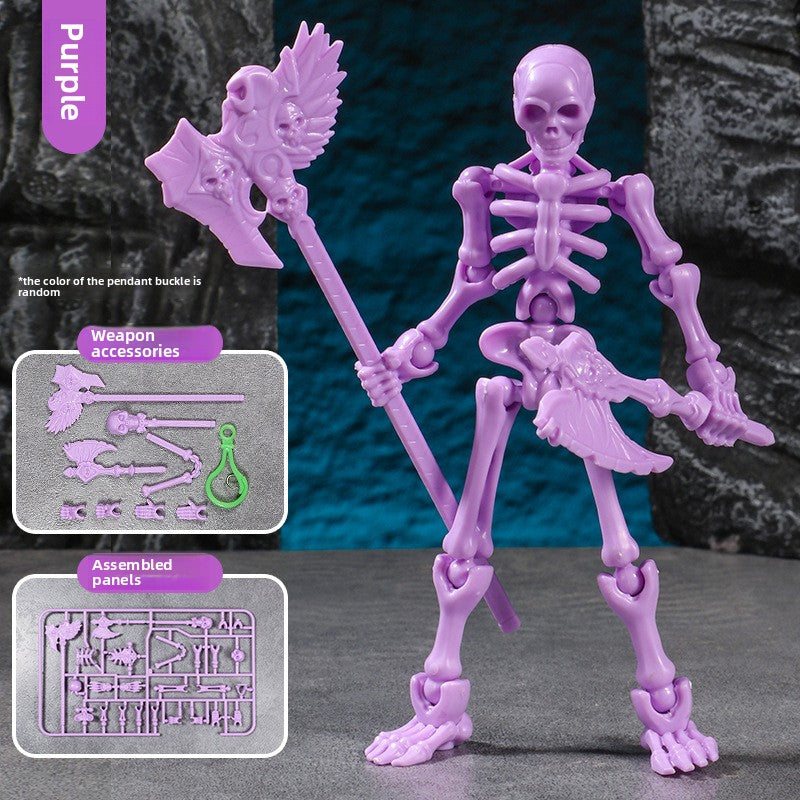 Skeleton puppet joint movable three-dimensional skeleton model ornaments puzzle assembly building block man trick toy