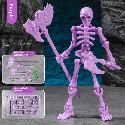 Skeleton puppet joint movable three-dimensional skeleton model ornaments puzzle assembly building block man trick toy
