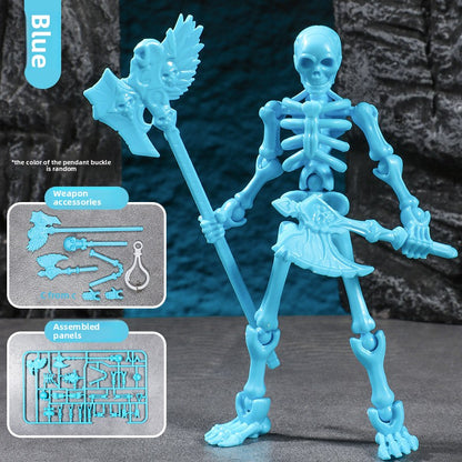 Skeleton puppet joint movable three-dimensional skeleton model ornaments puzzle assembly building block man trick toy