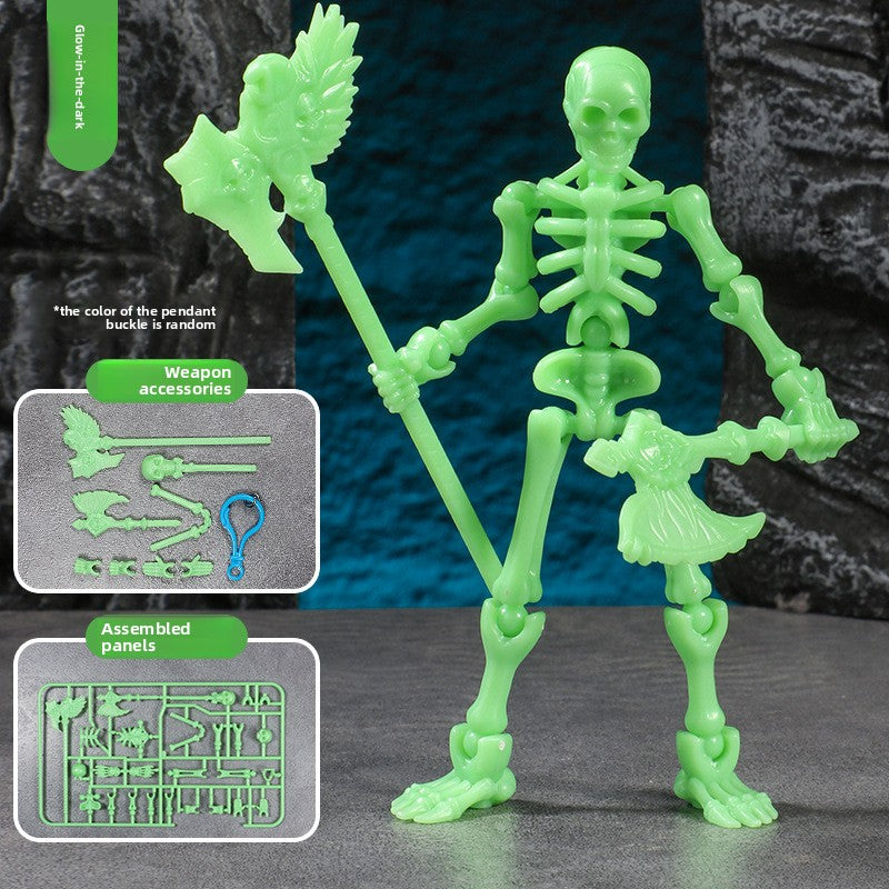 Skeleton puppet joint movable three-dimensional skeleton model ornaments puzzle assembly building block man trick toy